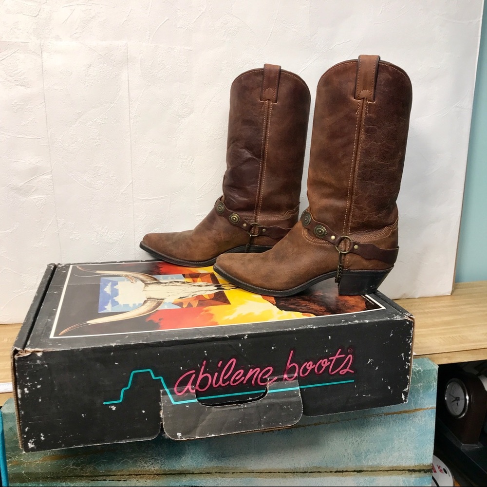Abilene Leather Cowboy Boots